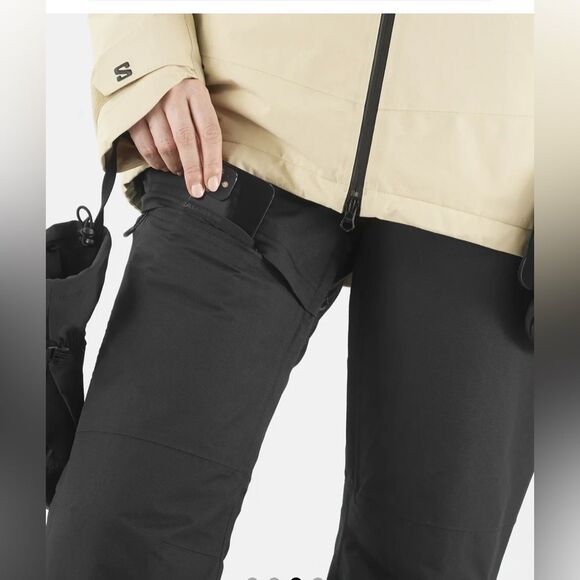 Salomon Bashley puff ski pants in black • Small - Picture 8 of 9